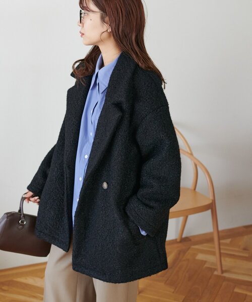 WEB限定】Wテーラードジャケットコート（ブルゾン）｜DISCOAT（ディス