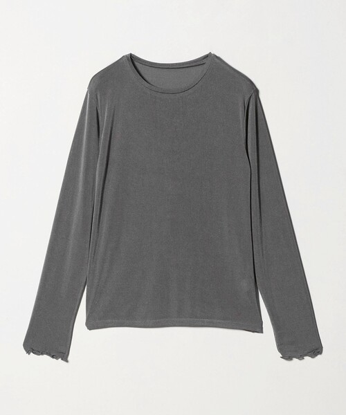 A DAY IN THE LIFE UNITED ARROWS(アデイインザライフユナイテッドアローズ)の「シャイニーリブ クルーネックTシャツ<A DAY IN THE LIFE>(Tシャツ/カットソー・レディース・ダークブラウン/ネイビー/ダークグレー/オフホワイト/ライトブルー・FREE)」の20枚目の写真