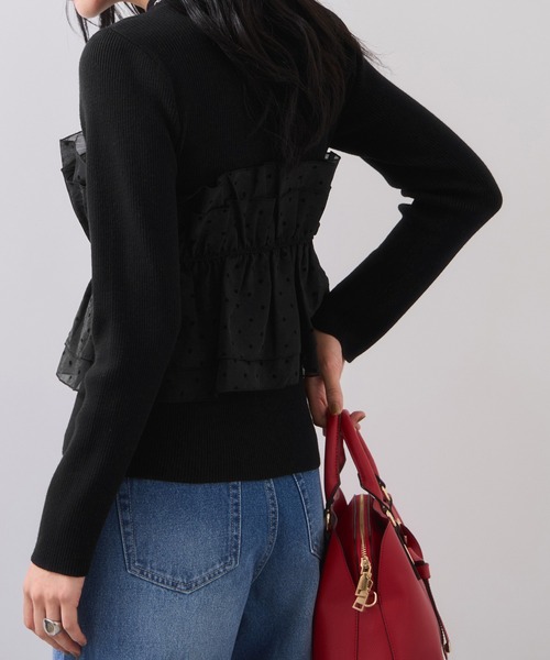 VIS(ビス)の「ビスチェドッキングニットプルオーバー/セットアップ対応(ニット/セーター・レディース・ホワイト系その他5/ベージュ系その他2/チャコールグレー/ブラック/ホワイト系その他6・FREE)」の20枚目の写真