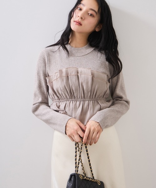 美得】ビスチェドッキングニットプルオーバー/セットアップ対応