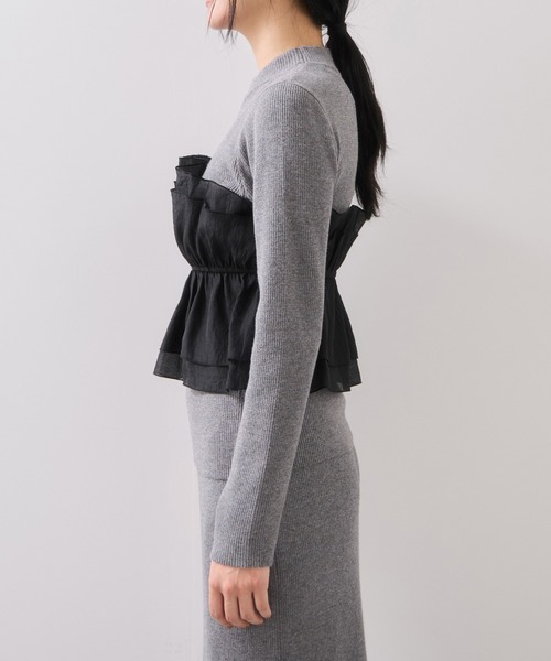 美得】ビスチェドッキングニットプルオーバー/セットアップ対応