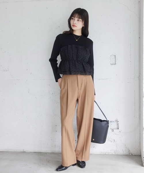 ビスチェドッキングニットプルオーバー/セットアップ対応（ニット