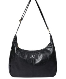 .KOM（ドットコム）の「A'GEM/9 × .kom 『MUCENT/ムーセント』 MERIN GOLD LINE LEATHER SHOULDER BAG UNISEX/ゴールドラインレジャーショルダーバッグ（ショルダーバッグ）」