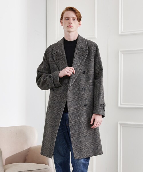 TAKEO KIKUCHI（タケオキクチ）の「【LIMITED】ウール混アルスターコート（チェスターコート・メンズ・ベージュ系1/ブラック/カーキ系6・01/02/03/04）」の3枚目の写真