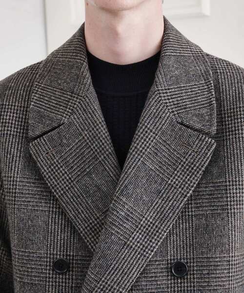 TAKEO KIKUCHI（タケオキクチ）の「【LIMITED】ウール混アルスターコート（チェスターコート・メンズ・ベージュ系1/ブラック/カーキ系6・01/02/03/04）」の8枚目の写真