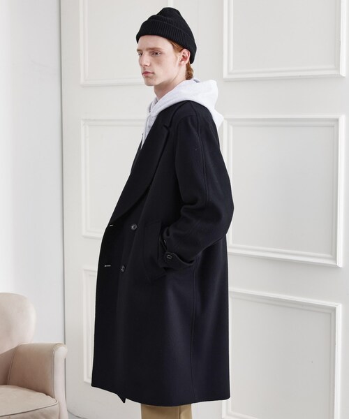 TAKEO KIKUCHI（タケオキクチ）の「【LIMITED】ウール混アルスターコート（チェスターコート・メンズ・ベージュ系1/ブラック/カーキ系6・01/02/03/04）」の16枚目の写真