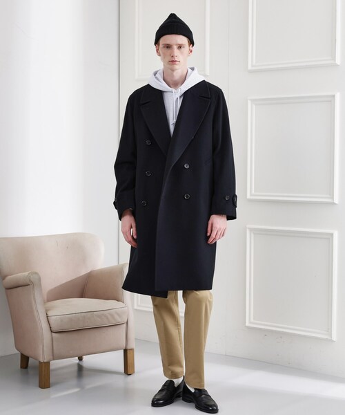 TAKEO KIKUCHI（タケオキクチ）の「【LIMITED】ウール混アルスターコート（チェスターコート・メンズ・ベージュ系1/ブラック/カーキ系6・01/02/03/04）」の17枚目の写真