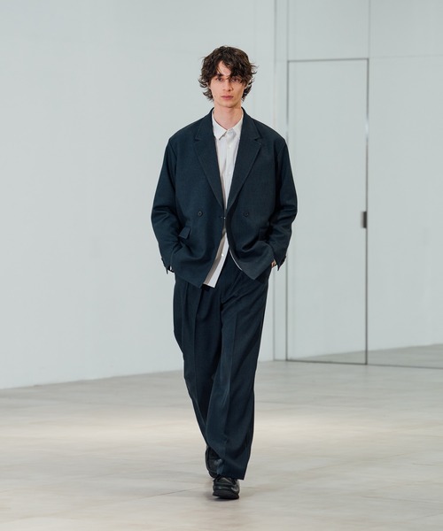 CITY TOKYO（シティトウキョウ）の「【CITY TOKYO/シティートーキョー】TWEED ダブルブレザー（テーラードジャケット・メンズ・ブラウン/ネイビー・1/2）」の4枚目の写真