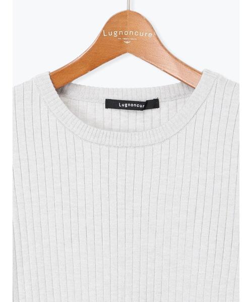 Lugnoncure（ルノンキュール）の「配色クルーネックリブニット（ニット/セーター・レディース・ブラック/オフホワイト/グレー・F）」の17枚目の写真
