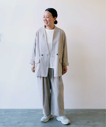 yuni | slab nep tweed　gum tack パンツ(その他パンツ)