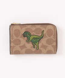 COACH(コーチ)のエッセンシャル Lジップ キー ケース・シグネチャー キャンバス・レキシー(カードケース)