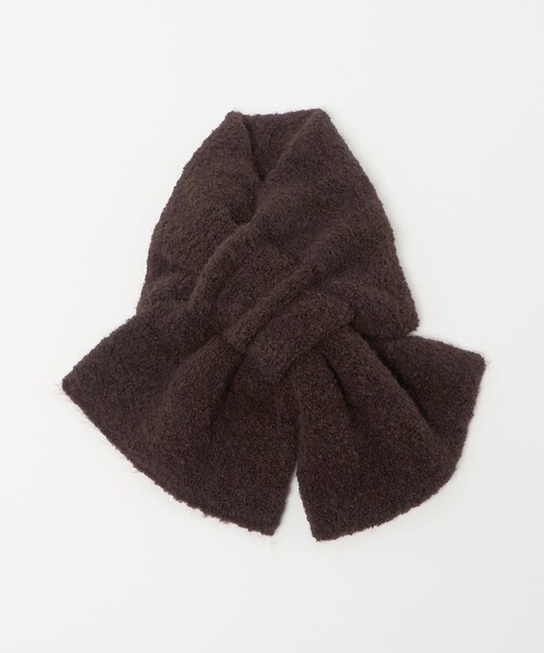 green label relaxing（グリーンレーベルリラクシング）の「ループ マフラー（マフラー・レディース・オフホワイト/ブラウン系/ライトグレー・FREE）」の3枚目の写真