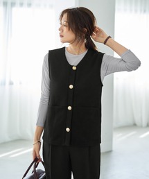 新品未使用！セブンテンスクエアネックジレブラック スクエアネック」に該当するベストファッション通販 - ZOZOTOWN