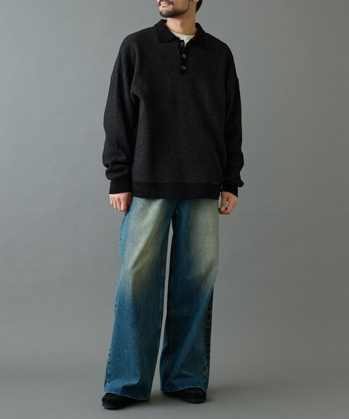 COLONY 2139（コロニートゥーワンスリーナイン）の「モールニットポロ（ニット/セーター・メンズ・チャコールグレー/ブラック・LARGE/MEDIUM）」の4枚目の写真