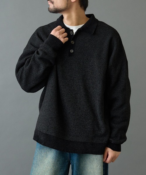 COLONY 2139（コロニートゥーワンスリーナイン）の「モールニットポロ（ニット/セーター・メンズ・チャコールグレー/ブラック・LARGE/MEDIUM）」の18枚目の写真