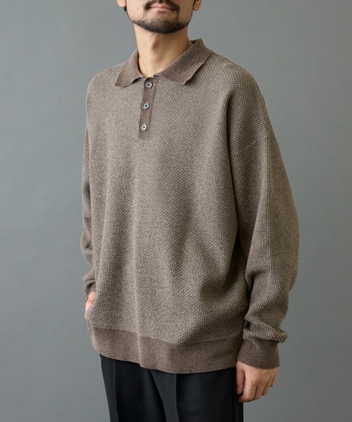 COLONY 2139（コロニートゥーワンスリーナイン）の「モールニットポロ（ニット/セーター・メンズ・チャコールグレー/ブラック・LARGE/MEDIUM）」の8枚目の写真