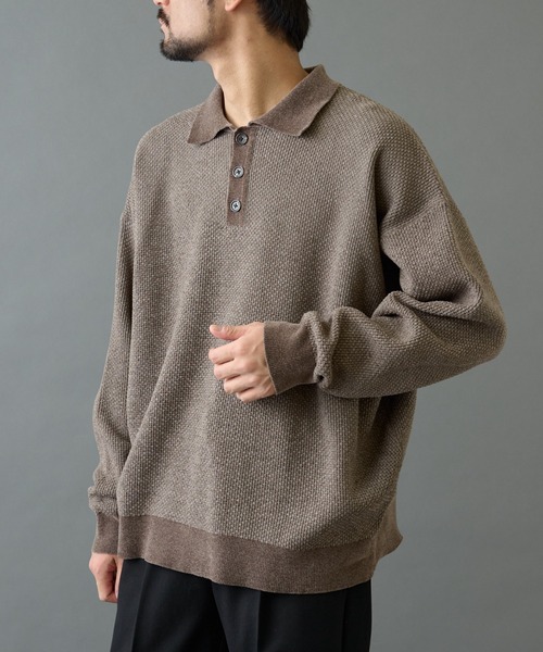 COLONY 2139（コロニートゥーワンスリーナイン）の「モールニットポロ（ニット/セーター・メンズ・チャコールグレー/ブラック・LARGE/MEDIUM）」の9枚目の写真