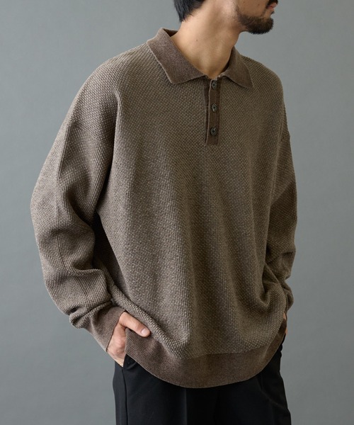 COLONY 2139（コロニートゥーワンスリーナイン）の「モールニットポロ（ニット/セーター・メンズ・チャコールグレー/ブラック・LARGE/MEDIUM）」の10枚目の写真