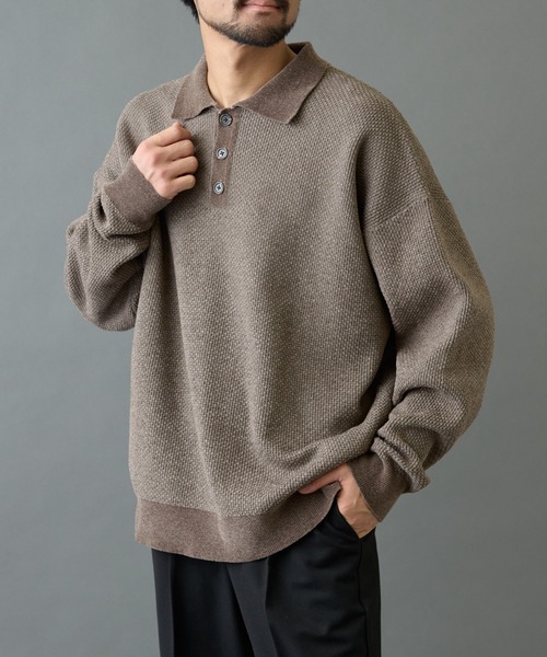 COLONY 2139（コロニートゥーワンスリーナイン）の「モールニットポロ（ニット/セーター・メンズ・チャコールグレー/ブラック・LARGE/MEDIUM）」の11枚目の写真