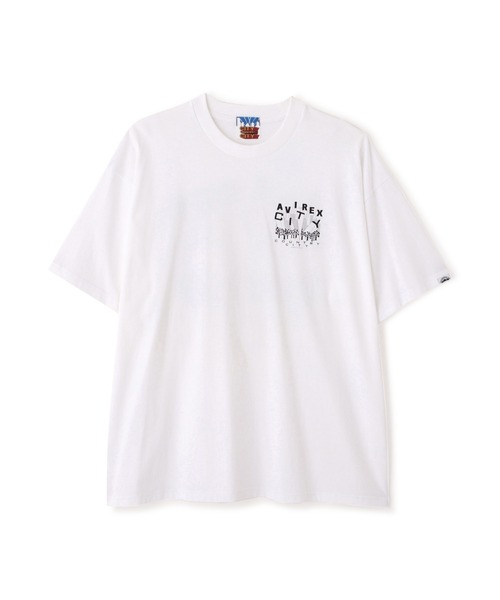 CITY COUNTRY CITY(シティーカントリーシティー)の「《AVIREX × CITY COUNTRY CITY》SIGNATURE LOGO T-SHIRT / シグネチャー ロゴ ティーシャツ / アヴィレックス / シティーカントリーシティー(Tシャツ/カットソー・メンズ・ブラック/ホワイト・SMALL/X-LARGE/MEDIUM/LARGE)」の5枚目の写真
