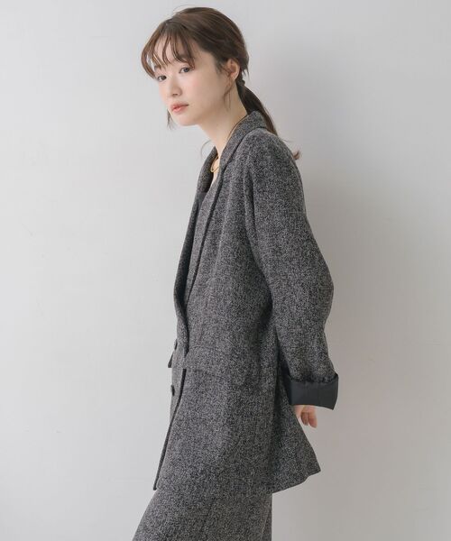 RETRO GIRL（レトロガール）の「【WEB限定】ツイードダブルブレストテーラー（テーラードジャケット・レディース・ブラウン/チャコールグレー/ブラック・FREE）」の8枚目の写真