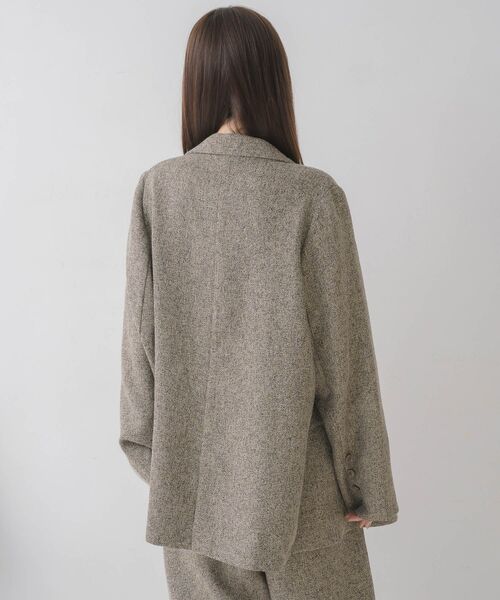 RETRO GIRL（レトロガール）の「【WEB限定】ツイードダブルブレストテーラー（テーラードジャケット・レディース・ブラウン/チャコールグレー/ブラック・FREE）」の18枚目の写真