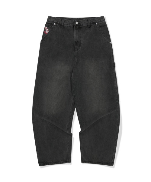 WKNDRS（ウィーキャンドース）の「DRAGGY WORK PANTS (BLACK)（デニムパンツ・レディース・その他・SMALL/MEDIUM/LARGE/X-LARGE）」の2枚目の写真
