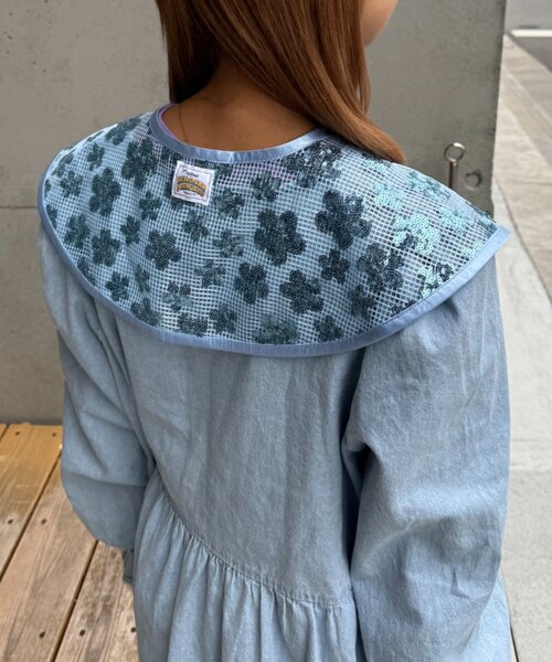 HELLO.SANFRANCISCO(ハローサンフランシスコ)の「■【HELLO.SANFRANCISCO/ハローサンフランシスコ】スパンコール付け衿(付け襟・レディース・サックスブルー/パープル/グリーン・ONE SIZE)」の10枚目の写真