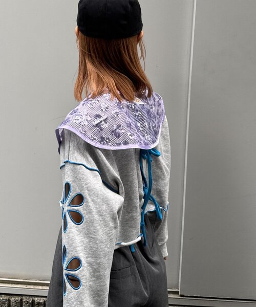 HELLO.SANFRANCISCO(ハローサンフランシスコ)の「■【HELLO.SANFRANCISCO/ハローサンフランシスコ】スパンコール付け衿(付け襟・レディース・サックスブルー/パープル/グリーン・ONE SIZE)」の13枚目の写真