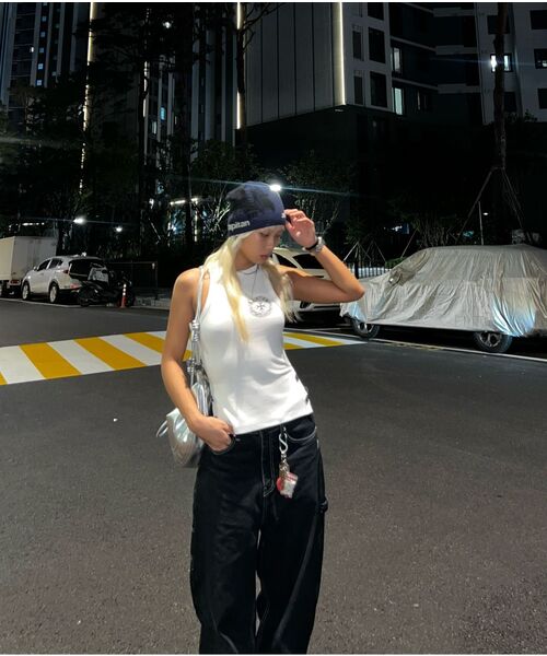 AAKAM(アーカム)の「Needlework Carpenter Denim Pants (Black)(デニムパンツ・レディース・ブラック・1/2)」の12枚目の写真