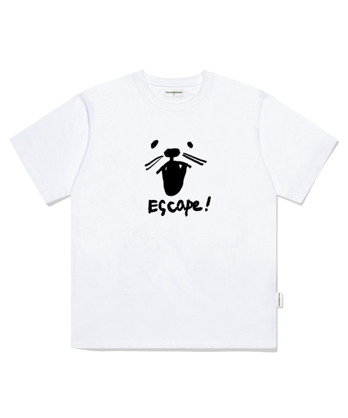 ESCAPEFROM(エスケープフロム)の「シャウティングキャットプリントオーバーサイズ半袖Tシャツホワイト(Tシャツ/カットソー・レディース・その他・SMALL/MEDIUM/LARGE)」の1枚目の写真
