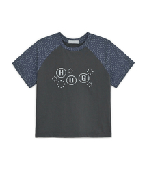 ピクセルラグランTシャツ （チャコール）