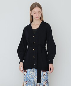 senee クロップドシアーカーディガン　ブラック cropped sheer cardigan（クロップドシアーカーディガン