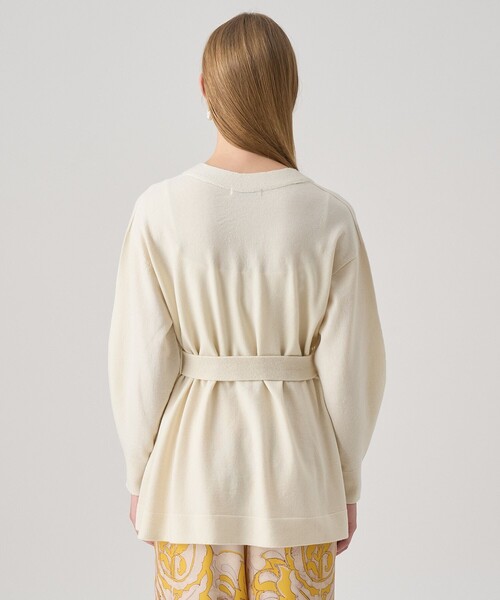 ANAYI（アナイ）の「メリノウールベルト付き カーディガン（カーディガン/ボレロ・レディース・ネイビー/オフホワイト/モカ・38/36）」の6枚目の写真