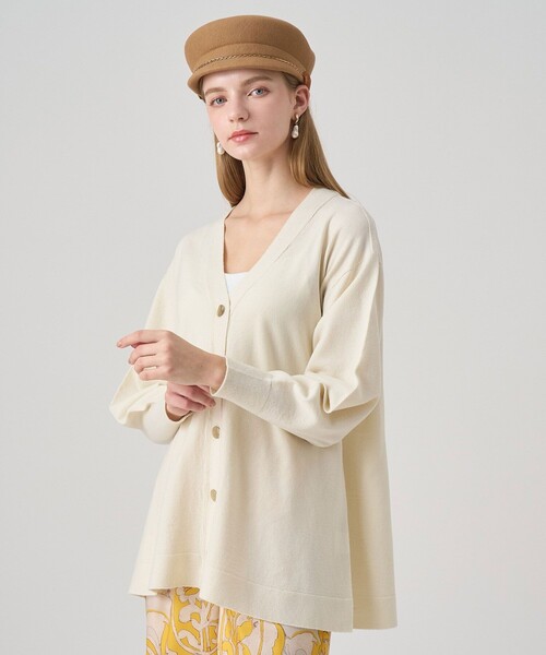 ANAYI（アナイ）の「メリノウールベルト付き カーディガン（カーディガン/ボレロ・レディース・ネイビー/オフホワイト/モカ・38/36）」の8枚目の写真