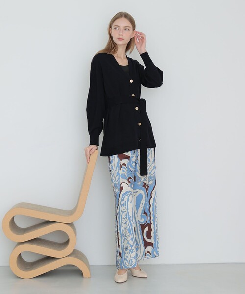 ANAYI（アナイ）の「メリノウールベルト付き カーディガン（カーディガン/ボレロ・レディース・ネイビー/オフホワイト/モカ・38/36）」の14枚目の写真