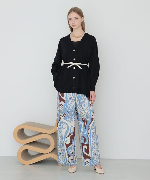 ANAYI（アナイ）の「メリノウールベルト付き カーディガン（カーディガン/ボレロ・レディース・ネイビー/オフホワイト/モカ・38/36）」の15枚目の写真