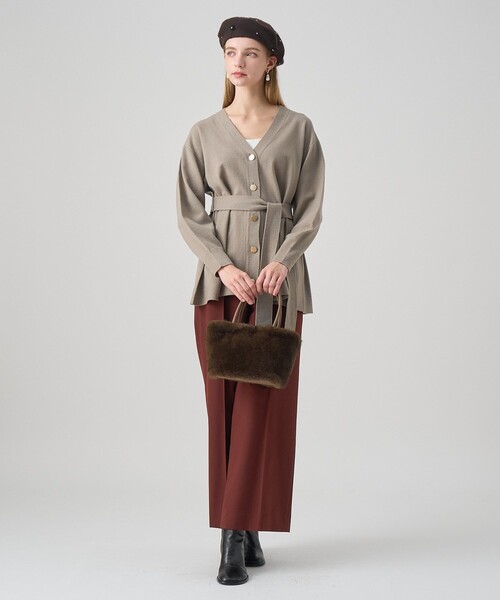 ANAYI（アナイ）の「メリノウールベルト付き カーディガン（カーディガン/ボレロ・レディース・ネイビー/オフホワイト/モカ・38/36）」の18枚目の写真