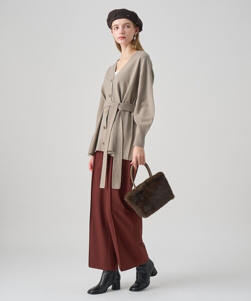 ANAYI（アナイ）の「メリノウールベルト付き カーディガン（カーディガン/ボレロ・レディース・ネイビー/オフホワイト/モカ・38/36）」の19枚目の写真