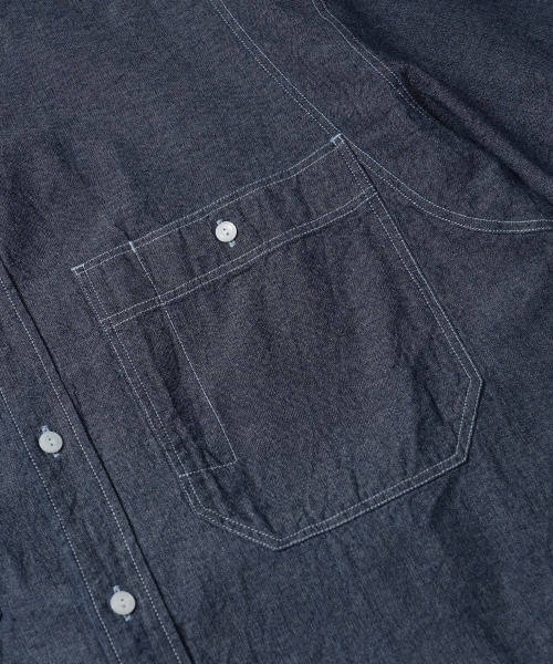 FRIZMWORKS(フリズムワークス)の「CHAMBRAY BIG POCKET HALF SHIRT _ INDIGO(シャツ/ブラウス・メンズ・その他・X-LARGE/LARGE/MEDIUM/SMALL)」の6枚目の写真