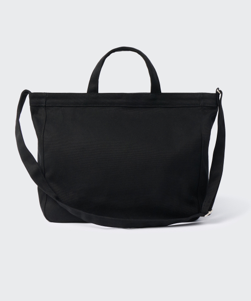MUSINSA STANDARD（ムシンサスタンダード）の「キャンバスワイド2ウェイトートバッグ[ブラック]（トートバッグ・レディース・その他・FREE）」の4枚目の写真