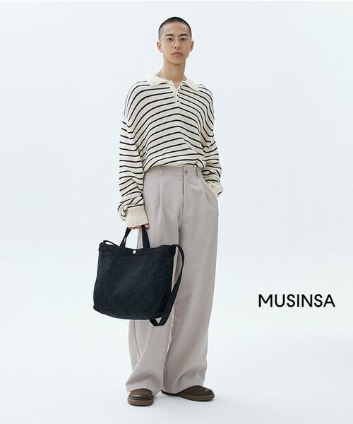 MUSINSA STANDARD（ムシンサスタンダード）の「キャンバスワイド2ウェイトートバッグ[ブラック]（トートバッグ・レディース・その他・FREE）」の13枚目の写真