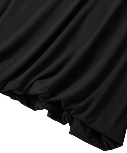 WOOALONG（ウアロン）の「Overlay Drape Long Sleeve Tee - BLACK（Tシャツ/カットソー・レディース・ブラック・SMALL/MEDIUM/LARGE）」の5枚目の写真