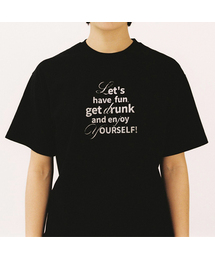カリーテキストTシャツ - ブラック