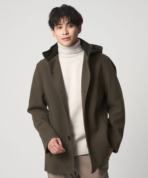 A DAY IN THE LIFE UNITED ARROWS（アデイインザライフユナイテッドアローズ）の「ニットメルトン フードコート-防風-＜A DAY IN THE LIFE＞（その他アウター・メンズ・ブラウン系/オリーブ/ネイビー・M/S/L）」の6枚目の写真