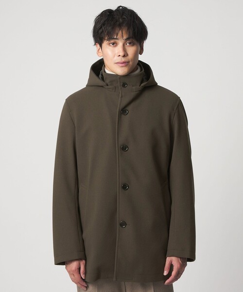 A DAY IN THE LIFE UNITED ARROWS（アデイインザライフユナイテッドアローズ）の「ニットメルトン フードコート-防風-＜A DAY IN THE LIFE＞（その他アウター・メンズ・ブラウン系/オリーブ/ネイビー・M/S/L）」の8枚目の写真