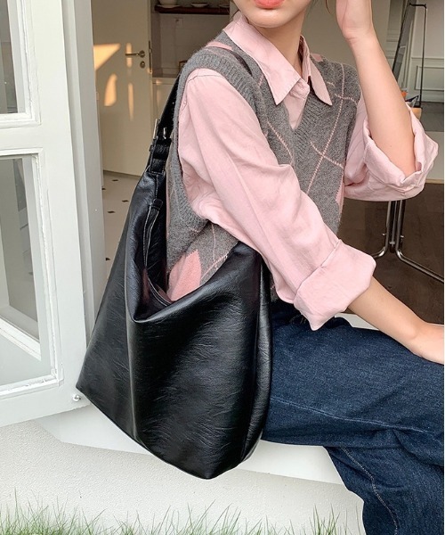 BACKYARD FAMILY(バックヤードファミリー)の「ショルダーバッグ かばん 斜め掛け 肩掛け 通勤 大容量 bag8225(ショルダーバッグ・レディース・ホワイト/ブラック/ダークブラウン・FREE)」の10枚目の写真