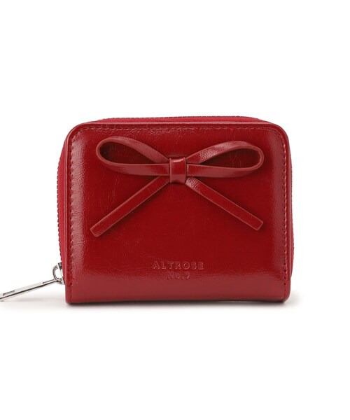 Ober Tashe(オーバータッシェ)の「【新生活・新学期】リボン二つ折り財布(財布・レディース・ブラック/シルバー/レッド系1・FREE)」の2枚目の写真