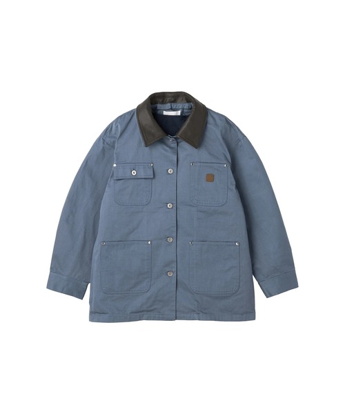 FELICITY（フェリシティ）の「Pocket Work Jacket（その他アウター・レディース・ブルー/ベージュ・2）」の3枚目の写真