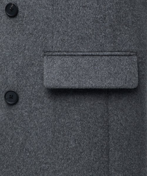 MUSINSA STANDARD（ムシンサスタンダード）の「カシミアブレンドパパショルダーダブルロングコート[ミディアムグレー]（チェスターコート・メンズ・その他・MEDIUM/LARGE/X-LARGE/XX-LARGE）」の10枚目の写真